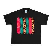 Black Colored Leopard and Wood Patterned Western Brush Strokes Urban Heavy Tee - Bettercallsaul