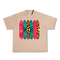Burro Colored Leopard and Wood Patterned Western Brush Strokes Urban Heavy Tee - Bettercallsaul