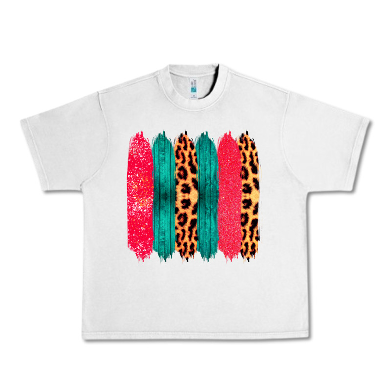 Colored Leopard And Wood Patterned Western Brush Strokes Urban Heavy Tee by Bettercallsaul | Teevron