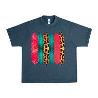 Midnight Navy Colored Leopard and Wood Patterned Western Brush Strokes Urban Heavy Tee - Bettercallsaul
