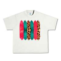 Pistachio Colored Leopard and Wood Patterned Western Brush Strokes Urban Heavy Tee - Bettercallsaul