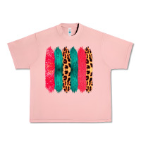 Salmon Colored Leopard and Wood Patterned Western Brush Strokes Urban Heavy Tee - Bettercallsaul