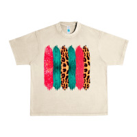 Sandshell Colored Leopard and Wood Patterned Western Brush Strokes Urban Heavy Tee - Bettercallsaul