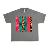 Tornado Colored Leopard and Wood Patterned Western Brush Strokes Urban Heavy Tee - Bettercallsaul