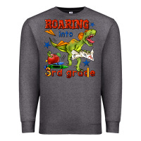 Charcoal Heather roaring into 3rd grade Premium Sweatshirt - BundleAndBundleShop