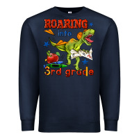 Navy roaring into 3rd grade Premium Sweatshirt - BundleAndBundleShop