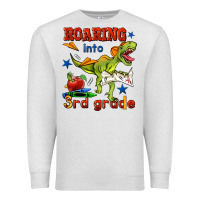 Oatmeal Heather roaring into 3rd grade Premium Sweatshirt - BundleAndBundleShop