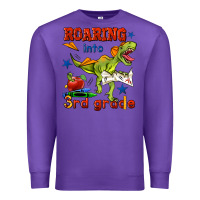 Purple roaring into 3rd grade Premium Sweatshirt - BundleAndBundleShop