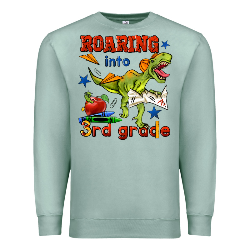 Roaring Into 3rd Grade Premium Sweatshirt by BundleAndBundleShop | Teevron