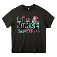Asphalt coffee nurse repeat Heavy Core Tee - RanaPortraitStore