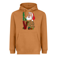 Meerkat Love With Santa Portrait Heavyweight Hoodie - BundleAndBundleShop