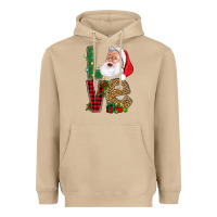 Mushroom Love With Santa Portrait Heavyweight Hoodie - BundleAndBundleShop