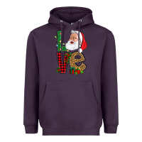 Love With Santa Portrait Heavyweight Hoodie | Teevron