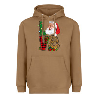 Toasted Coconut Love With Santa Portrait Heavyweight Hoodie - BundleAndBundleShop