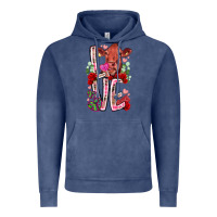 Vintage Denim love cow valentine Vintage Hoodie - RacoonDesign