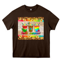 Chocolate Brown hello summer ice coffee Heavy Core Tee - Artiststas