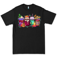 Black dia de los muertos coffee cups Premium Tee - texasbilliewilder