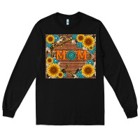 Sunflower Gemstone And Mom With Cowhide Long Sleeve Tee | Teevron