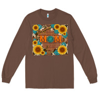 Chestnut sunflower gemstone and mom with cowhide Long Sleeve Tee - Artiststas