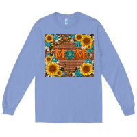 Colony Blue sunflower gemstone and mom with cowhide Long Sleeve Tee - Artiststas