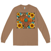 Toasted Coconut sunflower gemstone and mom with cowhide Long Sleeve Tee - Artiststas