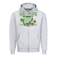 Heather Grey saint patrick university Zipper Hoodie - MaliasSmallBusiness