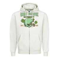 Oatmeal Heather saint patrick university Zipper Hoodie - MaliasSmallBusiness