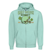 Seafoam saint patrick university Zipper Hoodie - MaliasSmallBusiness