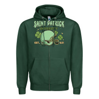 Sports Green saint patrick university Zipper Hoodie - MaliasSmallBusiness
