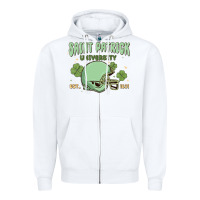 White saint patrick university Zipper Hoodie - MaliasSmallBusiness