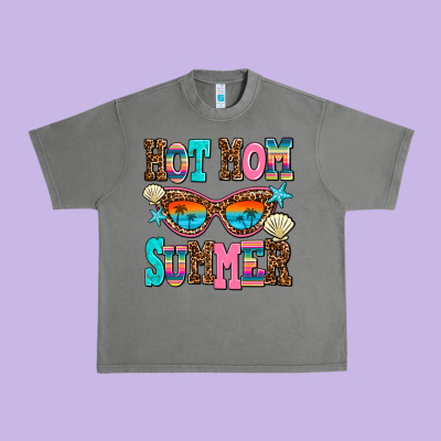 Hot Mom Summer Urban Heavy Tee Designed By Adodesignshop
