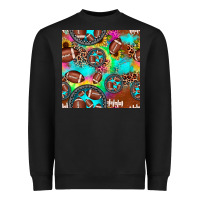 Black football tie dye gemstone sunflower seamless pattern Heavyweight Sweatshirt - JahusDesignShop