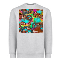 Heather Grey football tie dye gemstone sunflower seamless pattern Heavyweight Sweatshirt - JahusDesignShop