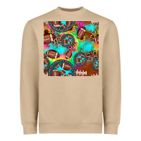 Mushroom football tie dye gemstone sunflower seamless pattern Heavyweight Sweatshirt - JahusDesignShop