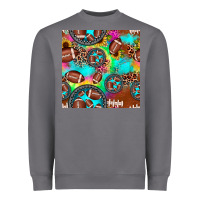 Storm football tie dye gemstone sunflower seamless pattern Heavyweight Sweatshirt - JahusDesignShop