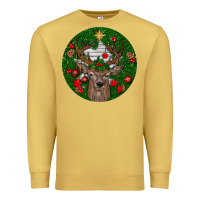 Antique Gold deer christmas Premium Sweatshirt - BundleAndBundleShop