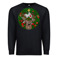 Black deer christmas Premium Sweatshirt - BundleAndBundleShop