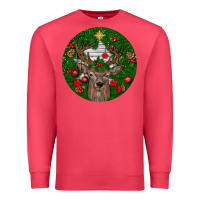 Cardinal deer christmas Premium Sweatshirt - BundleAndBundleShop