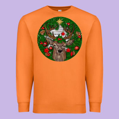 Deer Christmas Premium Sweatshirt Designed By Bundleandbundleshop