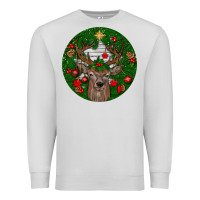 Dove Grey deer christmas Premium Sweatshirt - BundleAndBundleShop