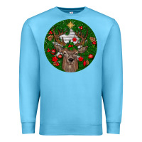 Ocean Blue deer christmas Premium Sweatshirt - BundleAndBundleShop