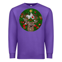 Purple deer christmas Premium Sweatshirt - BundleAndBundleShop