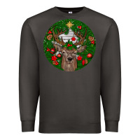 Smoke deer christmas Premium Sweatshirt - BundleAndBundleShop