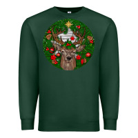 Sports Green deer christmas Premium Sweatshirt - BundleAndBundleShop