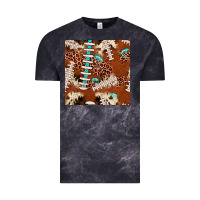 Cloud Black football leopard gemstone seamless pattern Vintage Tee - JahusDesignShop