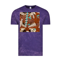 Cloud Purple football leopard gemstone seamless pattern Vintage Tee - JahusDesignShop