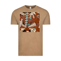 Vintage Coffee football leopard gemstone seamless pattern Vintage Tee - JahusDesignShop