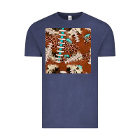 Vintage Denim football leopard gemstone seamless pattern Vintage Tee - JahusDesignShop