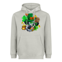 Moon Dust St. Patrick Cow Clover Heavyweight Hoodie - BundleAndBundleShop