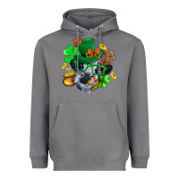 Storm St. Patrick Cow Clover Heavyweight Hoodie - BundleAndBundleShop